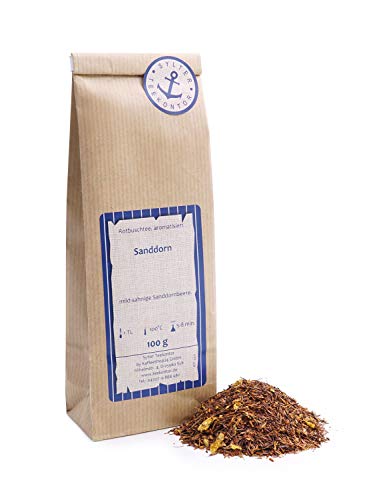 Rotbuschtee lose Rooibos-Tee Sanddorn Sanddornbeeren Rooibos Tee mild-sahnige Sanddornbeere Südafrika 100g von Sylter Teekontor