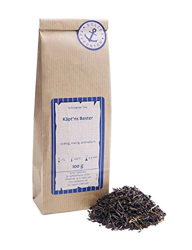Schwarzer Tee lose Käpt‘ns Bester - Assam/Ceylon/China/Darjeeling Blend Schwarztee Sri Lanka 100g von Sylter Teekontor