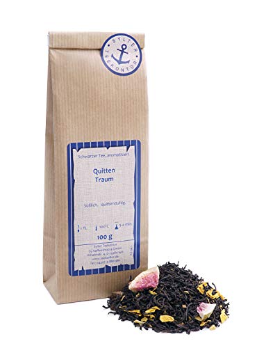 Schwarzer Tee lose Quitten Traum Pfirsich, Sonnenblumen, Feigen Schwarztee 250g von Sylter Teekontor