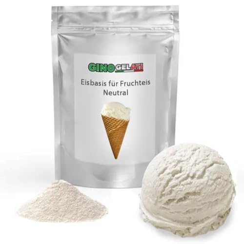 Gino Gelati Eisbasis für Fruchteis Eispulver Neutral Eis, Glutenfrei, Softeispulver zum einfachen selbermachen, Eisgrundlage für Fruchteissorten (10kg) von Syntrox Germany