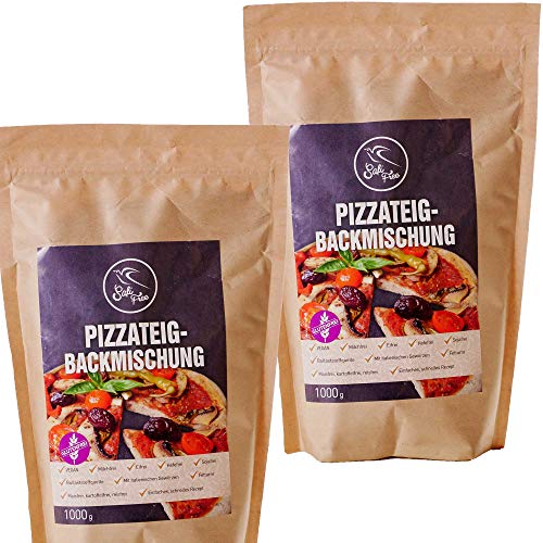 Glutenfrei Vegane Backmischung für Pizzateig zum selber backen | 100% glutenfrei | laktosefrei | Doppelpack 2x 1000g | Szafi Free Glutenfrei Vegane Backmischung für Pizzateig zum selber backen | 100% glutenfrei | laktosefrei | Doppelpack 2x 1000g | Szafi Free von Szafi Free