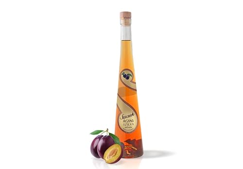 Szicsek Pfalume Pálinka mit Früchte Handwerklicher Obstbrand | Pflaume Palinca | Palinka Schnaps Ungarn | 100% Natürlich - [0,5L|44%] von Szicsek
