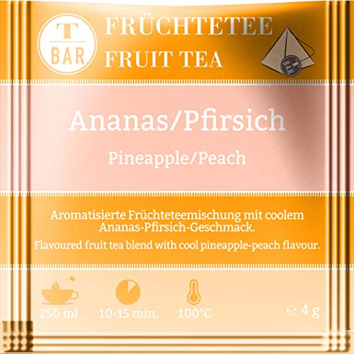 Ananas-Pfirsich (Früchtemischung in 15 Pyramidenbeuteln) von T-BAR