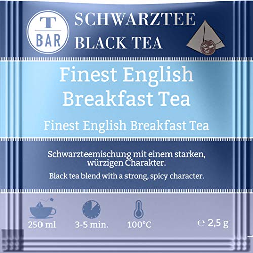 Finest English Breakfast Tea (Schwarzteemischung in 15 Pyramidenbeuteln) von T-BAR