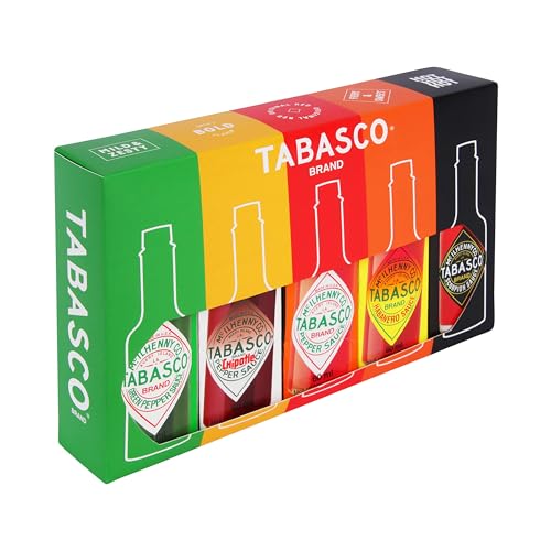 TABASCO Brand Geschenk-Set: 5 Glasflaschen scharfe Chili-Sauce (5*60ml) 100% natürlich - Schärfe-Anfänger bis Schärfe-Liebhaber kommen auf ihren Geschmack!… von TABASCO