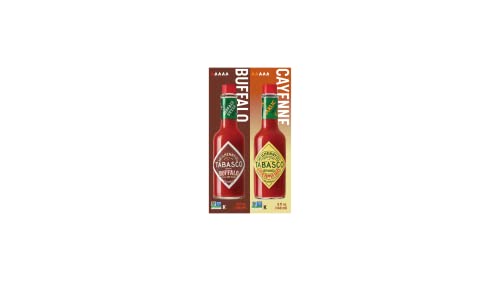 TABASCO® Duo-pack: Buffalo Sauce und Garlic Sauce - 2 Glasflaschen scharfe Chili-Sauce (2 * 148ml) 100% natürlich - enthalt keine künstlichen Farb-, Geschmacks- oder Konservierungsstoffe von TABASCO