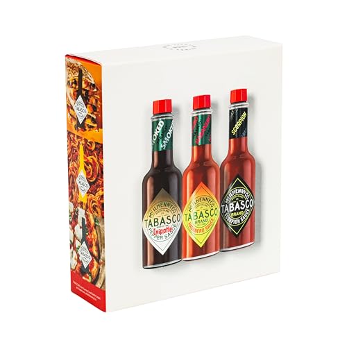 TABASCO Brand Geschenk-Set: 60ml Glasflaschen mit scharfe Chili-Sauce - Scorpion/Habanero/Chipotle - 100% natürlich - Schärfe-Anfänger bis Schärfe-Liebhaber kommen auf ihren Geschmack! (3 pack) von TABASCO