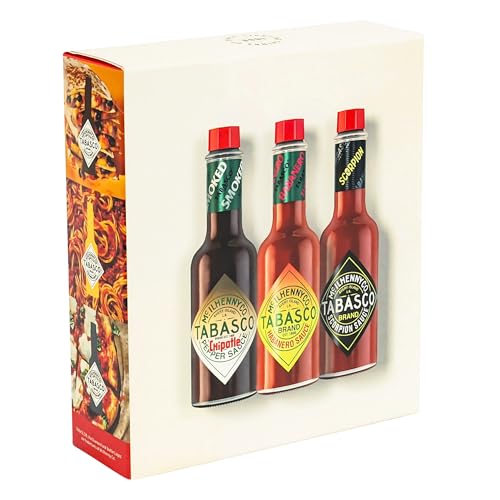 Tabasco Hot Sauce Geschenkset: 60 ml Scharfe Soße – Scorpion, Habanero & Chipotle | scharfe soße | 100% Natürliche Saucen (3 pack). Scharfe soßen set. von TABASCO