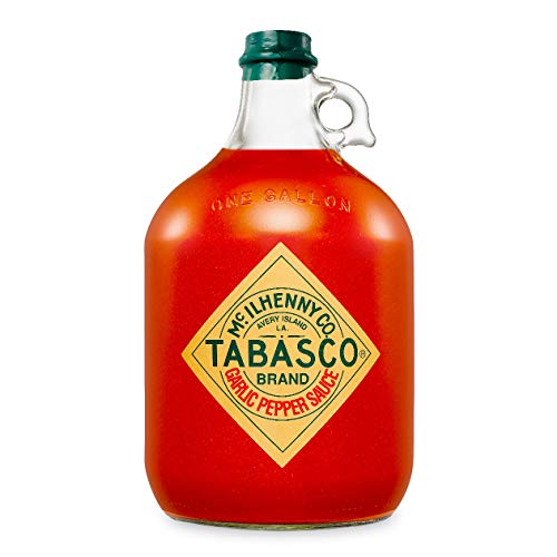 Tabasco Cayenne Garlic Pepper Sauce, 1x Gallone 3,78 l, scharfe Chili Sauce, 100% natürlich, Glasflasche von TABASCO