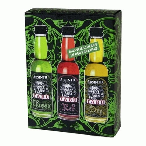 TABU Absinth Probierset 55% vol, 3x0,04 Liter von The Great Canadian Tea