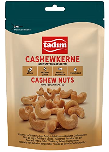 TADIM Cashewkerne | Geröstet und gesalzen | 10 Packungen in einem Karton (10 x 150 g) von TADIM