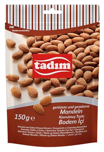 TADIM Mandeln | Geröstet und gesalzen | 10 Packungen in einem Karton (10 x 150 g) von Tadim