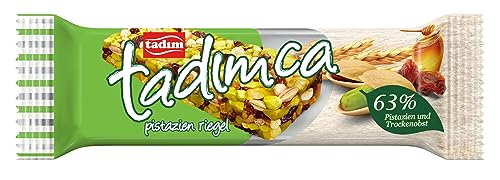 TADIM Pistazien Riegel | Müsliriegel enthält 63% Pistazien und Trockenfrüchte | 20 Riegel in einem Karton (20 x 30 g) von Tadim