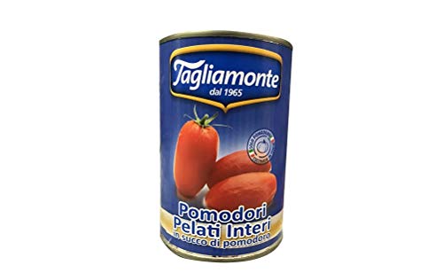 12x TAGLIAMONTE Pomodori Pelati Interi geschälte Tomaten sauce aus Italien dose 400g 100% Italienische Tomaten von TAGLIAMONTE