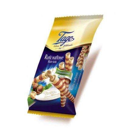 Tago Waffelröllchen Erdnuß - 30 Stück pro Packung - 150g - 3er-Packung von Tago