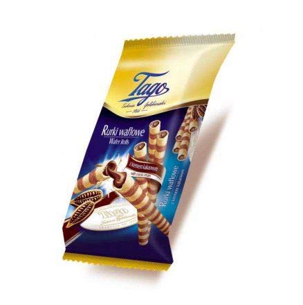 Tago Waffelröllchen mit Kakaofüllung - 30 Stück pro Packung - 150g - 3er-Packung von TAGO