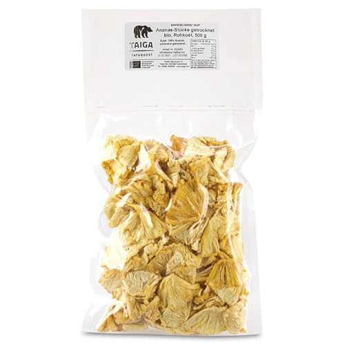 Bio Ananas-Stücke, Köstliche Premium Rohkost aus Hochwertiger Ernte | TAIGA Naturkost 500g von TAIGA NATURKOST
