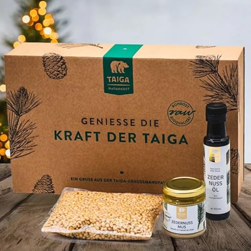 Geschenkset – Zedernuss-Genuss aus der Taiga in edler Verpackung – Premium Bio Qualität, Taiga Naturkost Geschenkset – Zedernuss-Genuss aus der Taiga in edler Verpackung – Premium Bio Qualität, Taiga Naturkost von TAIGA NATURKOST