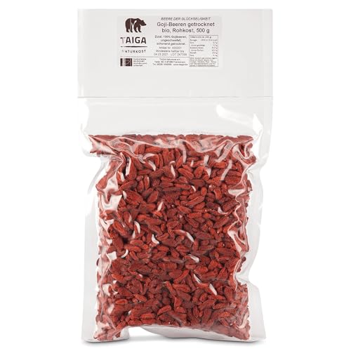 Köstliche Bio Goji-Beeren, Roh & Natürlich | TAIGA Naturkost Premium Goji-Beeren Bio, 500g Köstliche Bio Goji-Beeren, Roh & Natürlich | TAIGA Naturkost Premium Goji-Beeren Bio, 500g von TAIGA NATURKOST