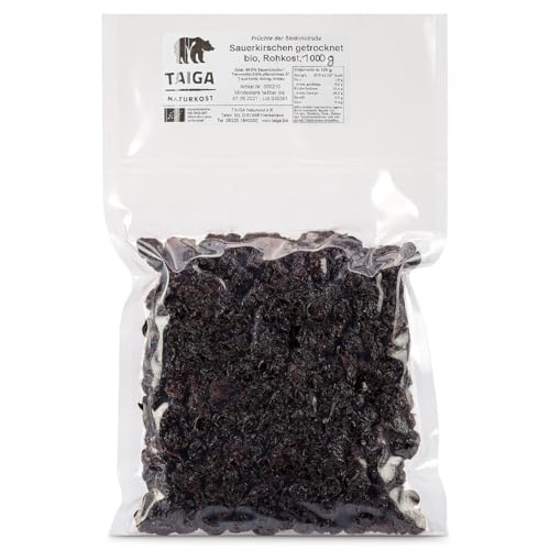 Taiga Naturkost Bio Sauerkirschen entsteint – 1000g – naturbelassen, ungesüßt, Premium-Qualität Taiga Naturkost Bio Sauerkirschen entsteint – 1000g – naturbelassen, ungesüßt, Premium-Qualität von TAIGA NATURKOST