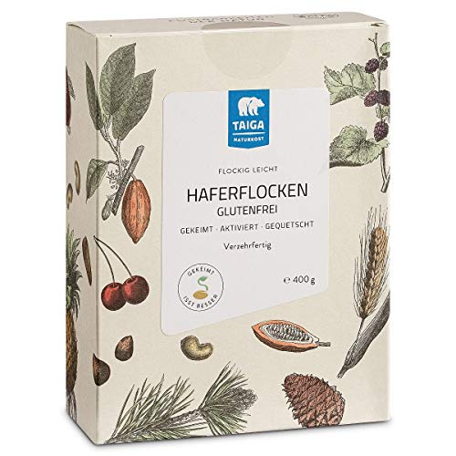 TAIGA Naturkost - 400g, Haferflocken, gekeimt, glutenfrei TAIGA Naturkost - 400g, Haferflocken, gekeimt, glutenfrei von TAIGA NATURKOST