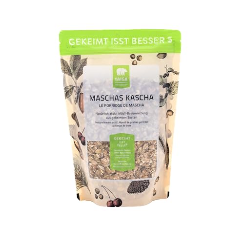Taiga Naturkost - Maschas Kascha Basis-Müsli gekeimt - Bio - 400 g – Grundmischung fürs Frühstück - Haferflocken, Buchweizen, Dinkelflocken, Gerstenflocken, Leinsaat Taiga Naturkost - Maschas Kascha Basis-Müsli gekeimt - Bio - 400 g – Grundmischung fürs Frühstück - Haferflocken, Buchweizen, Dinkelflocken, Gerstenflocken, Leinsaat von TAIGA NATURKOST