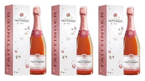 3x 0,75l - Champagne Taittinger - Brut Prestige Rosé - in GP - Champagne A.O.P. - Frankreich - Rosé-Champagner brut von TAITTINGER CHAMPAGNE