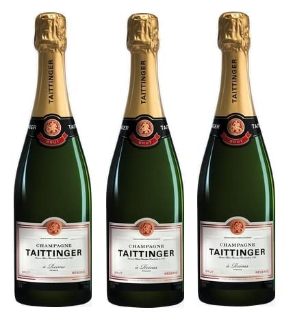 3x 0,75l - Champagne Taittinger - Brut Réserve - Champagne A.O.P. - Frankreich - Champagner brut von TAITTINGER CHAMPAGNE