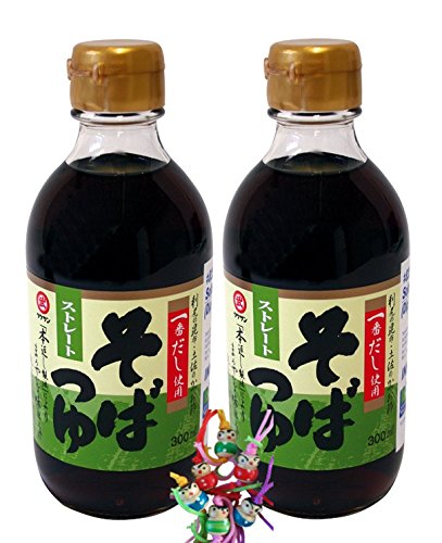 [ 2x 300ml ] TAKESAN Soba Tsuyu / Dip-Würzsauce für Soba Nudeln ( Noodles ) + ein kleines Glückspüppchen - Holzpüppchen von TAKESAN