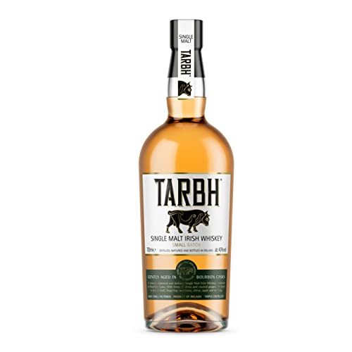 TARBH Single Malt Irish Whiskey I Premium Single Malt Whiskey I 3-fach destillierter, in Bourbon-Fässern gereifter irischer Whiskey I Small Batch Limited Whisky I 40% Vol. I 0,7 L von TARBH