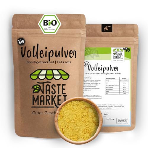 1 kg BIO Volleipulver | Rührei Kochen Backen | Ei Ersatz | Sprühgetrocknet | Vollei | TASTE MARKET von TASTE MARKET Guter Geschmack