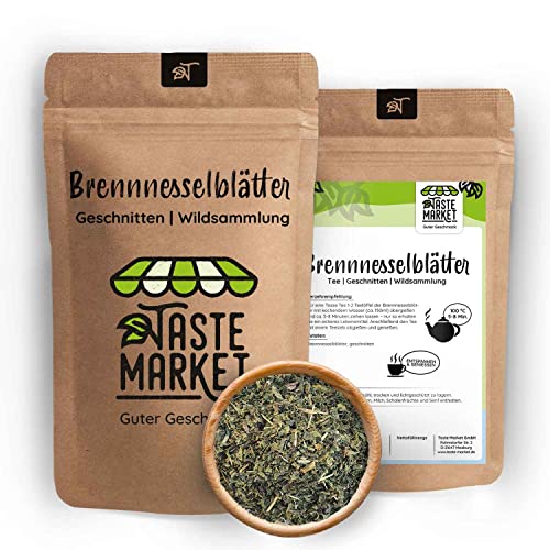 1 kg Brennnesselblätter geschnitten | Brennnesseltee | Brennnessel | schonend getrocknet | Kräutertee Tee von TASTE MARKET Guter Geschmack