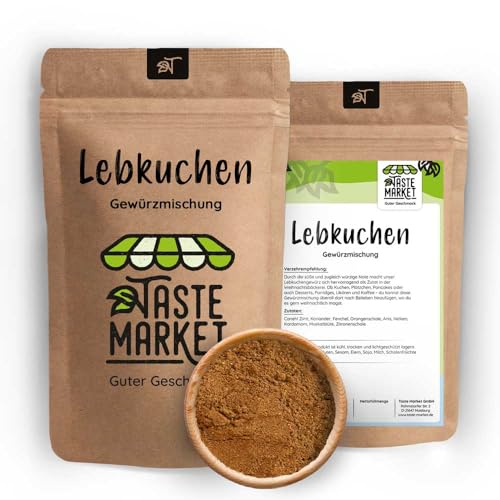 1 kg Lebkuchengewürz – Gewürzmischung – Lebkuchengewürz – Weihnachtsgewürz zum Backen – Spekulatiusgewürz von TASTE MARKET Guter Geschmack