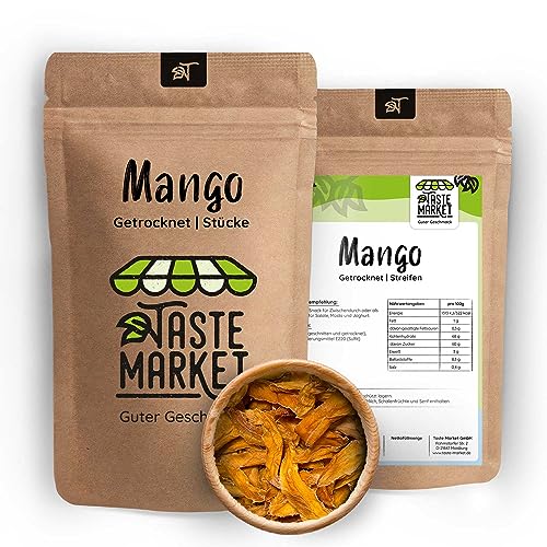 1 kg Mango | getrocknet | Mangostreifen | Trockenobst | TASTE MARKET von TASTE MARKET Guter Geschmack