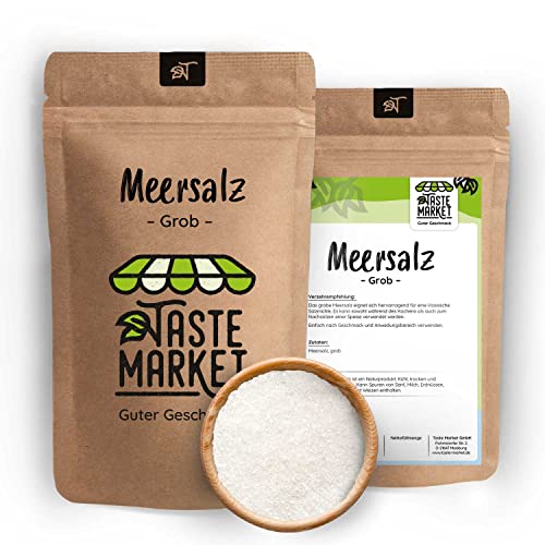 1 kg Meersalz grob | griechisches Meersalz | für die Salzmühle | 100% natürlich von TASTE MARKET von TASTE MARKET Guter Geschmack