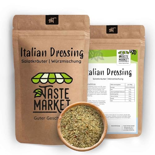 1 kg Salatdressing italienische Art – Italian Dressing – Vorratspackung – Würzmischung für deinen Salat – Salatkräuter – Italienische Kräuter von TASTE MARKET Guter Geschmack