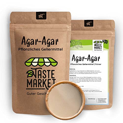 10 kg Agar Agar Pulver | pflanzliches Geliermittel | Vegan | Verdickungsmittel von TASTE MARKET Guter Geschmack