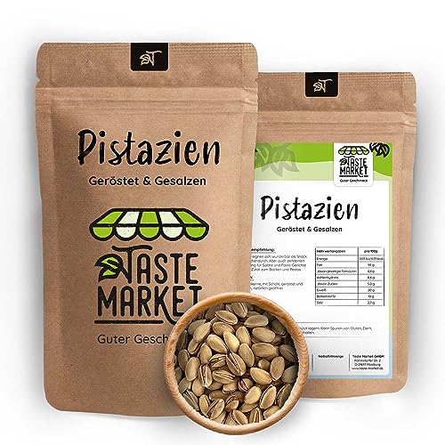 10 kg Pistazien | geröstet und gesalzen | mit Schale | Pistazienkerne ungeschält | TASTE MARKET von TASTE MARKET Guter Geschmack