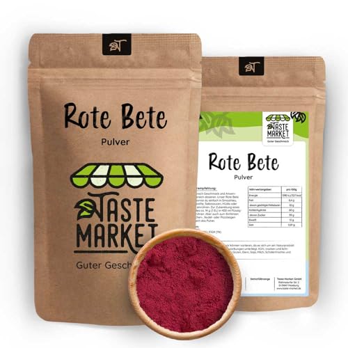 10 kg Rote Bete Pulver von Taste Market – Pulver aus echter Rote Bete zum Kochen, Backen & Einfärben von Lebensmitteln von TASTE MARKET Guter Geschmack