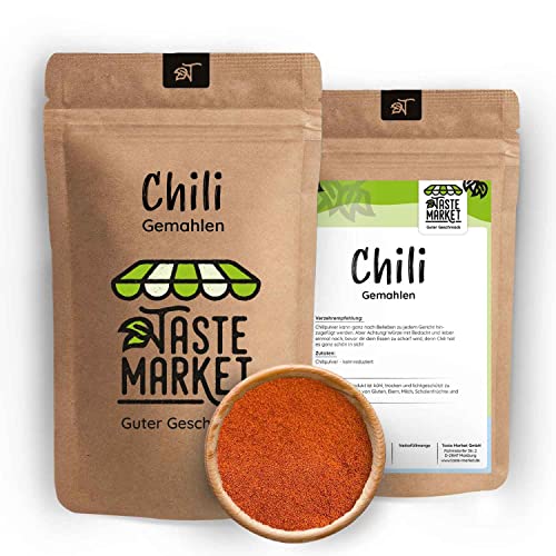 100 g Chilipulver | Chilischoten gemahlen | scharfes Pulver | Chilli rot von Taste Market von TASTE MARKET Guter Geschmack
