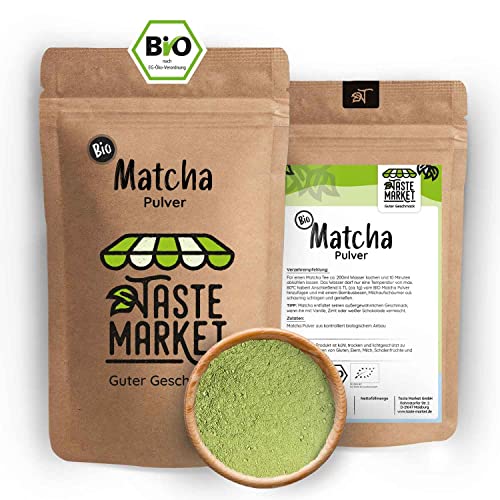 2x200 g BIO Matcha Pulver | Matcha-Latte | Tee | Kaffeealternative | Bio-Qualität | Taste Market von TASTE MARKET Guter Geschmack