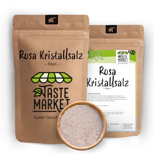 5 kg feines rosa Kristallsalz – bekannt als Himalaya Salz – Natursalz – aus Pakistan – Taste Market von TASTE MARKET Guter Geschmack