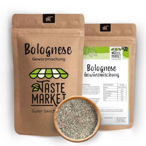 Bolognese Gewürz – 100 g – Gewürzmischung – ohne Zusätze – für Bolognese, Lasagne & italienische Gerichte – Taste Market Bolognese Gewürz – 100 g – Gewürzmischung – ohne Zusätze – für Bolognese, Lasagne & italienische Gerichte – Taste Market von TASTE MARKET Guter Geschmack