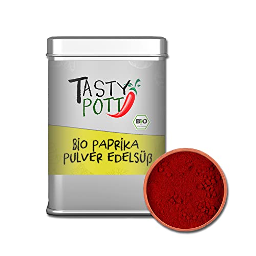 Tasty Pott Basisgewürze I Basic I Gewürze I Gewürzmischungen I Spices I Pulver I Würzig I Geschmack (Bio Paprika Pulver edelsüß 100g) von TASTY POTT