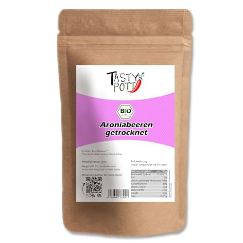 Tasty Pott Bio Aroniabeeren getrocknete I Getrocknete Früchte I Dunkle Beeren I Fruchtsnack I Vitaminreich I Smoothie I Müsli I Im Beutel 1000g Tasty Pott Bio Aroniabeeren getrocknete I Getrocknete Früchte I Dunkle Beeren I Fruchtsnack I Vitaminreich I Smoothie I Müsli I Im Beutel 1000g von TASTY POTT
