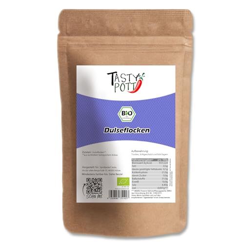 Tasty Pott Bio Dulseflocken I Dulsealgen I Algen I Dulse Flakes I Gemüse Smoothie I Für Suppen und Salate I Naturprodukt I Alge I Im Beutel 100g Tasty Pott Bio Dulseflocken I Dulsealgen I Algen I Dulse Flakes I Gemüse Smoothie I Für Suppen und Salate I Naturprodukt I Alge I Im Beutel 100g von TASTY POTT