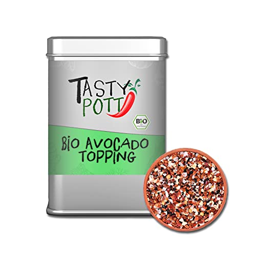 Tasty Pott Bio Kräutermischungen I Gewürzmischungen I Gewürze I Spices I Kräuter I Gemüse Mix I Gewürzstreuer (Bio Avocado Topping 80g) von TASTY POTT