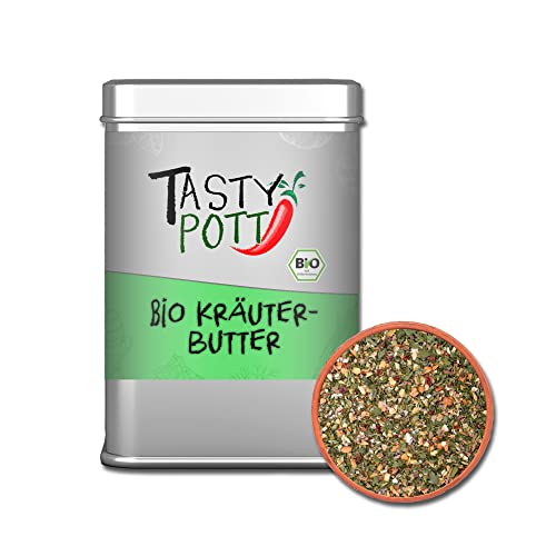 Tasty Pott Bio Kräutermischungen I Gewürzmischungen I Gewürze I Spices I Kräuter I Gemüse Mix I Gewürzstreuer (Bio Kräuterbutter Mix 80g) von TASTY POTT