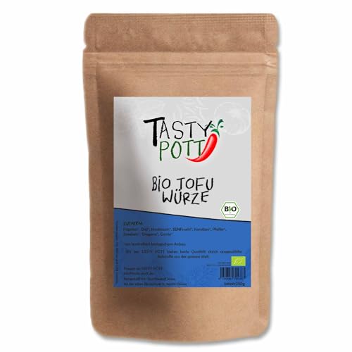 Tasty Pott Bio Tofu Würze 250g Beutel | Kochen & Braten | Würzen & Marinieren | Tofu vegetarisch vegan | Marinade Einlegen Genuss | besonderer Geschmack | Vorteilspackung Vorratsbeutel von TASTY POTT