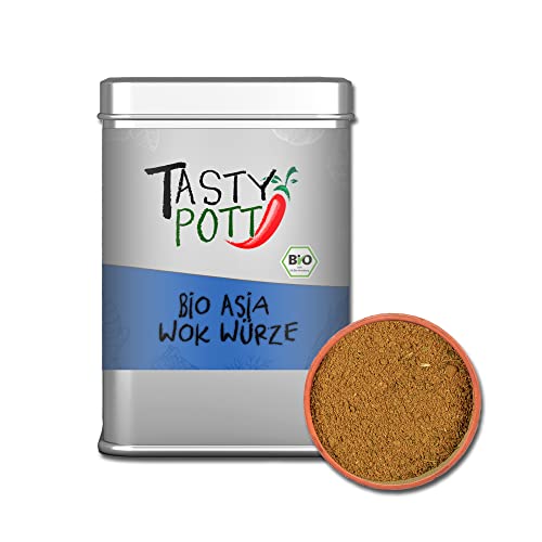 Tasty Pott Gewürzmischungen 1 I Gewürze I Spices I Kräutermischungen I Kräuter I Würzen I Gewürzpulver (Bio Asia Wok Würze 100g) von TASTY POTT